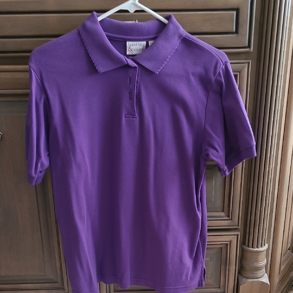 Womens Purple Polo Shirt